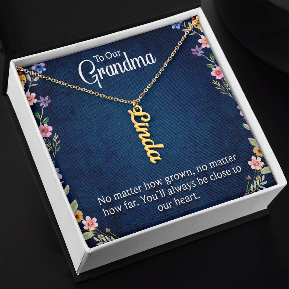 To Our Grandma - Vertical Name Necklace