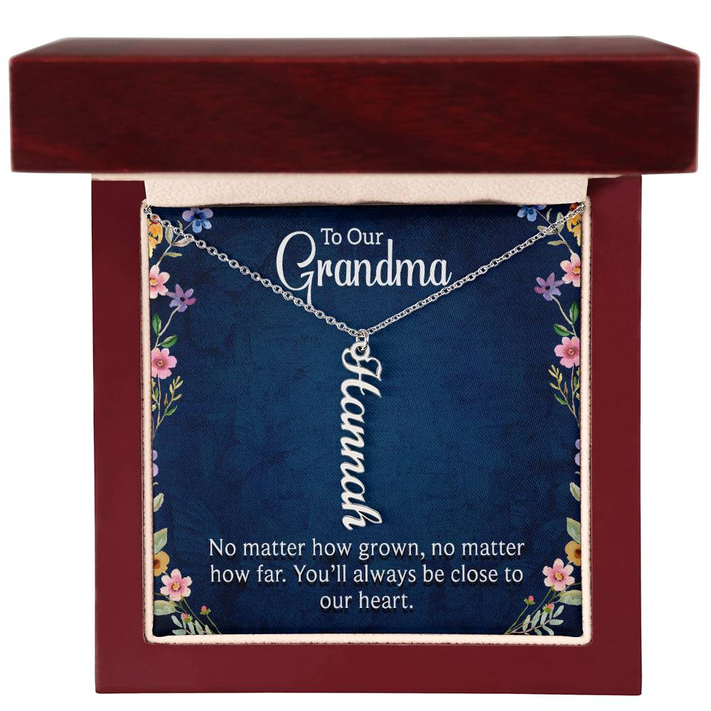 To Our Grandma - Vertical Name Necklace