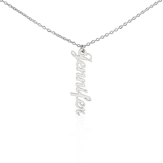 Non-Message Card Vertical Name Necklace