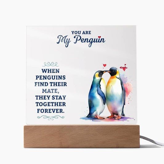 My Penguin - Acrylic Square Plaque