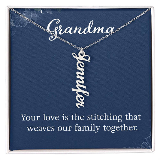 Grandma - Multi Vertical Name Necklace