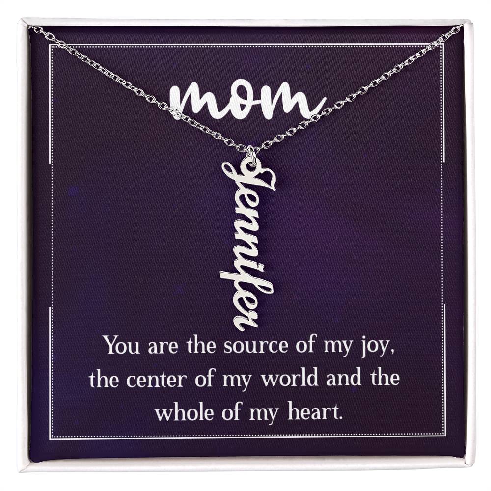 Mom - Multi Vertical Name Necklace