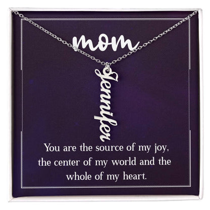 Mom - Multi Vertical Name Necklace