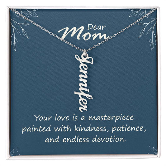 Dear Mom - Multi Vertical Name Necklace