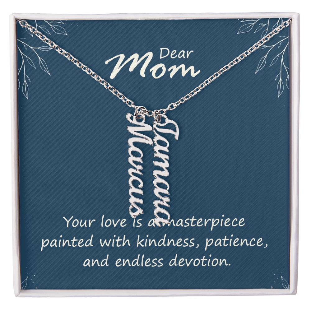 Dear Mom - Multi Vertical Name Necklace