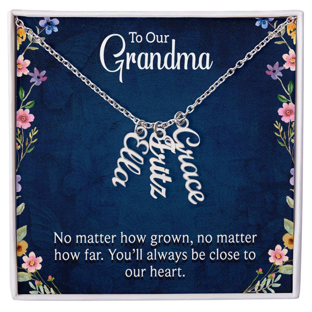 To Our Grandma - Multi Vertical Name Necklace