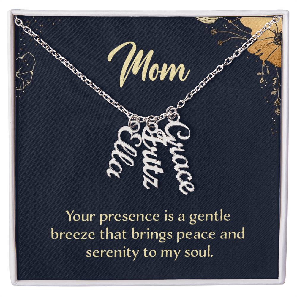 Mom - Multi Vertical Name Necklace