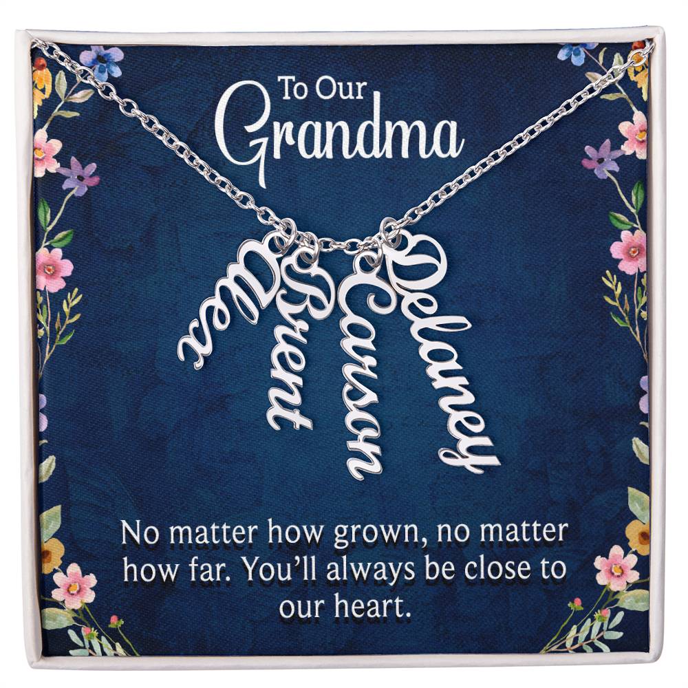 To Our Grandma - Multi Vertical Name Necklace