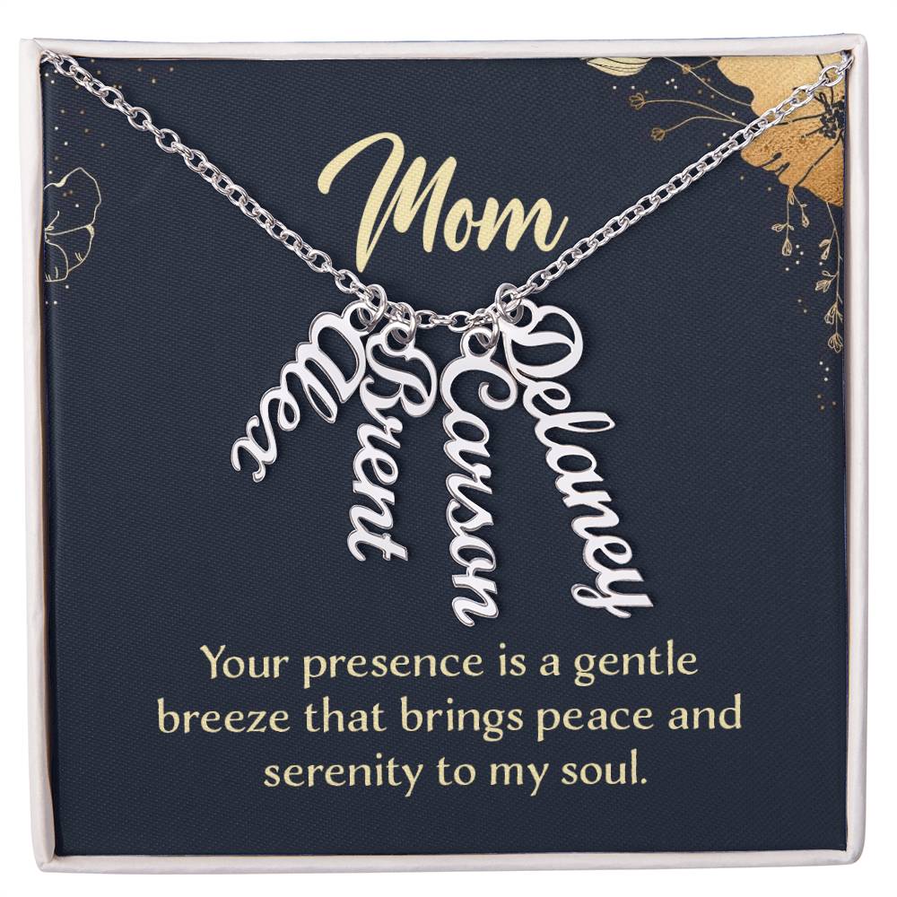 Mom - Multi Vertical Name Necklace