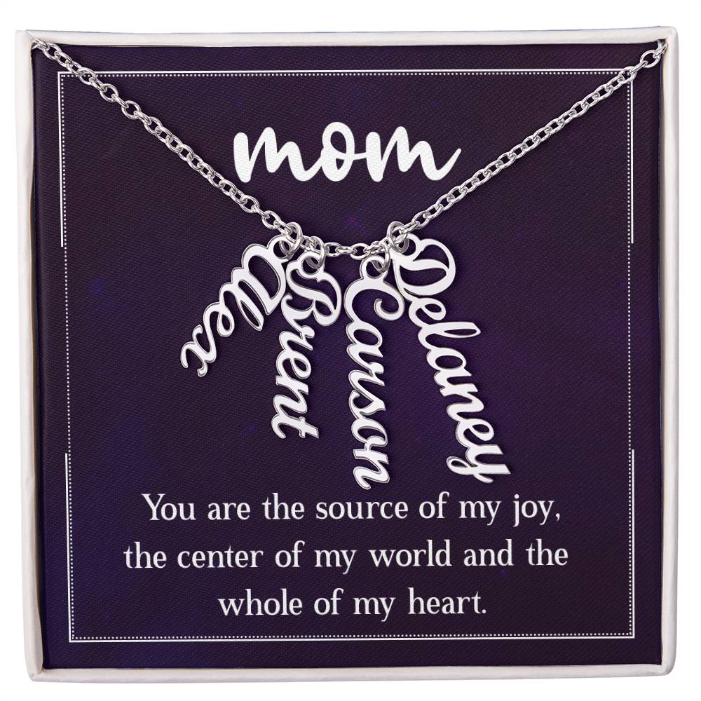 Mom - Multi Vertical Name Necklace