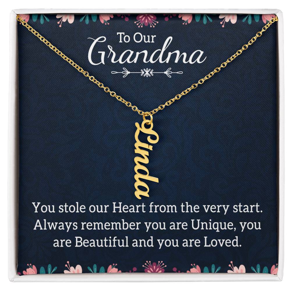 To Our Grandma - Multi Vertical Name Necklace