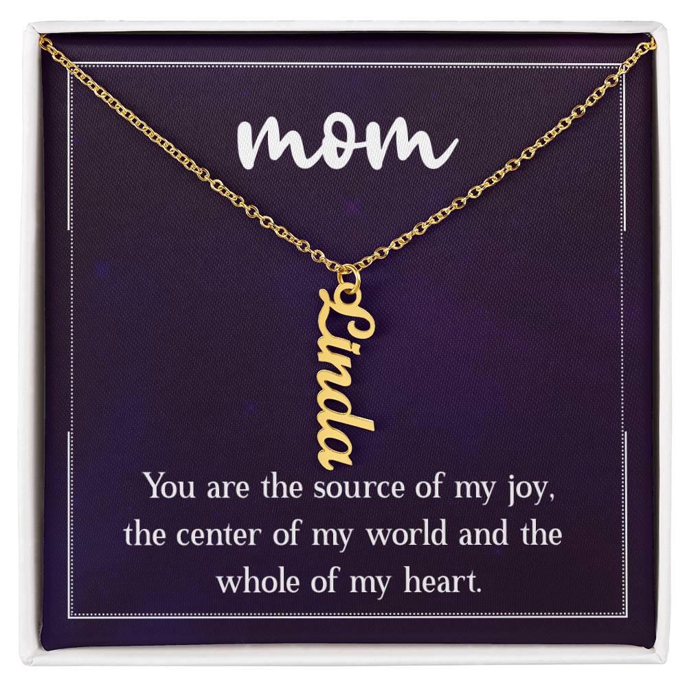 Mom - Multi Vertical Name Necklace