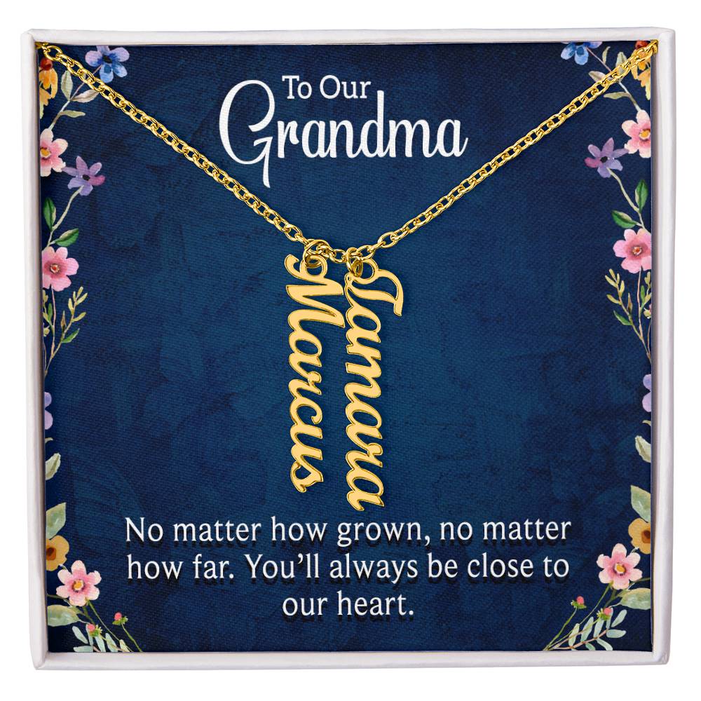 To Our Grandma - Multi Vertical Name Necklace