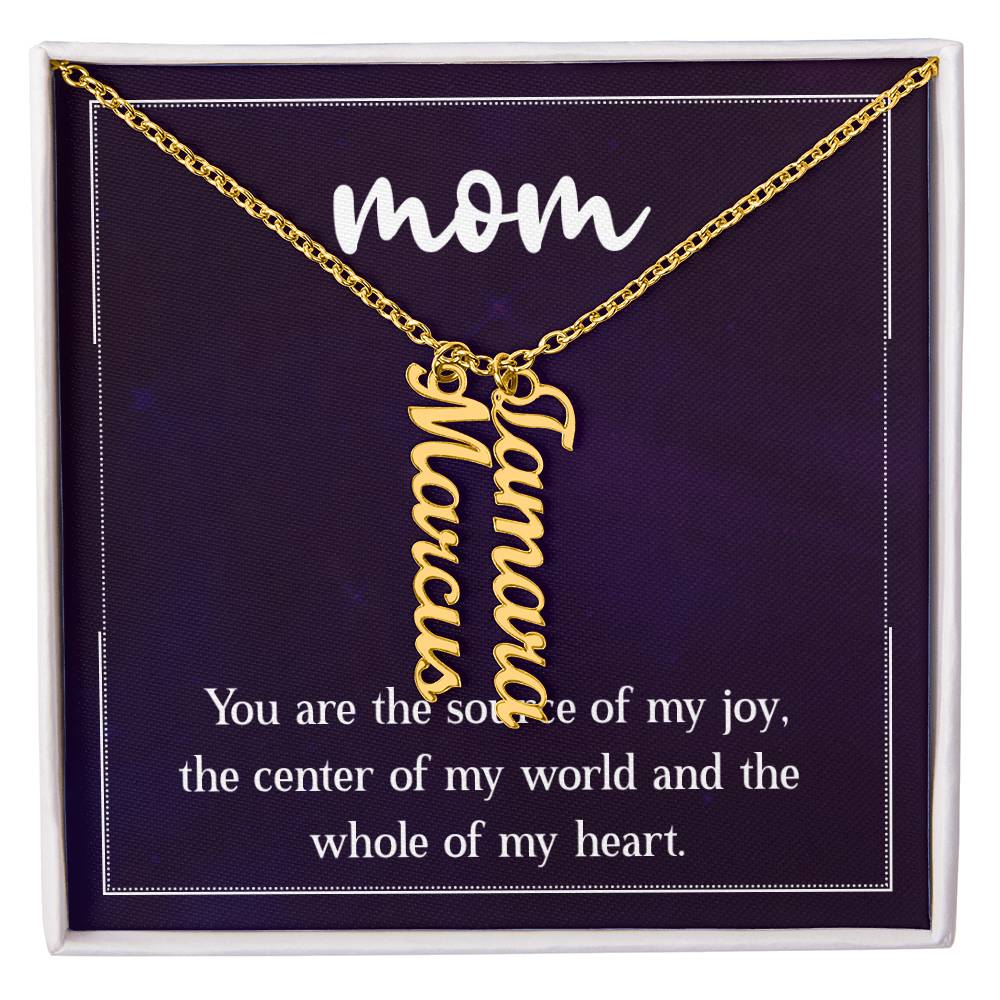 Mom - Multi Vertical Name Necklace