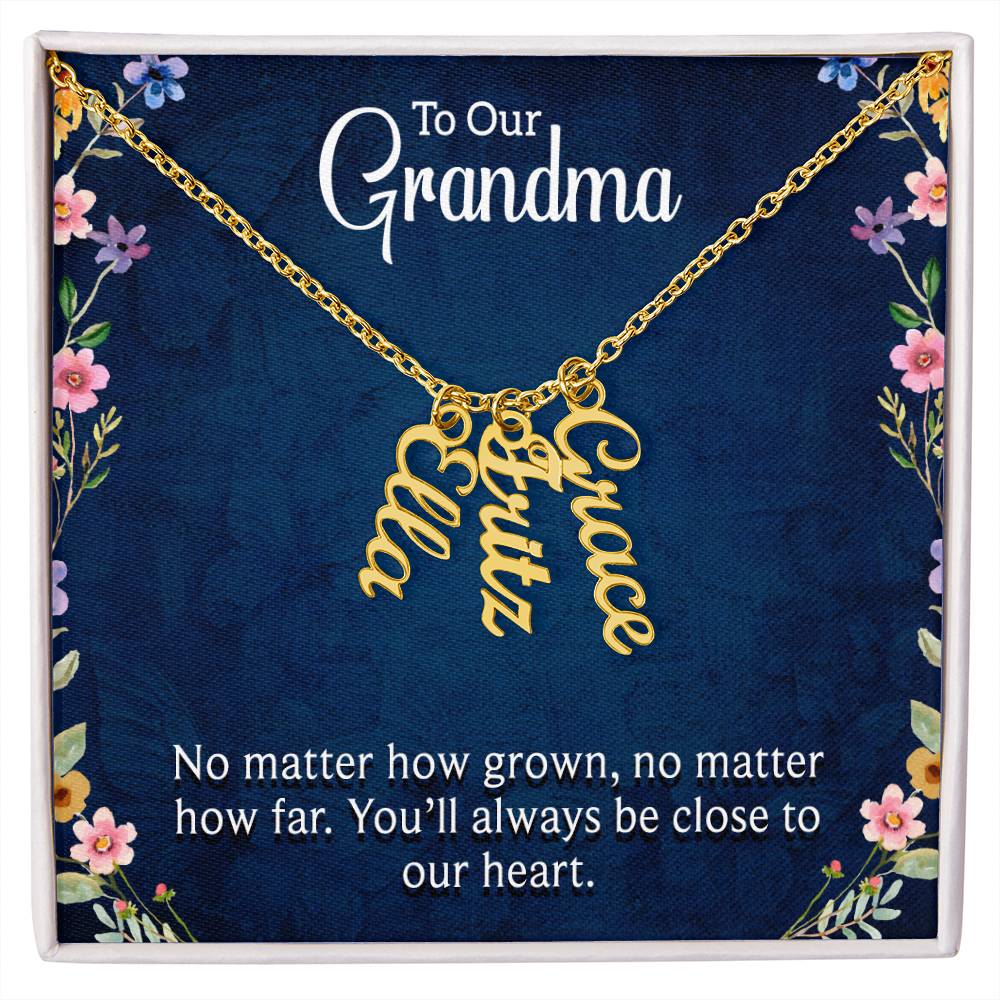 To Our Grandma - Multi Vertical Name Necklace