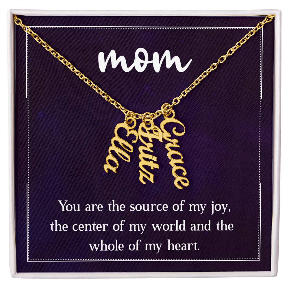 Mom - Multi Vertical Name Necklace