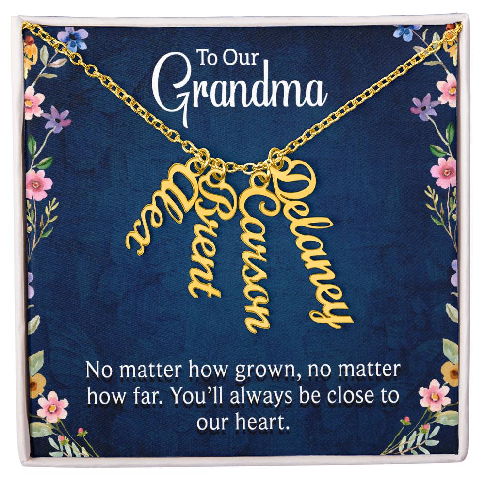 To Our Grandma - Multi Vertical Name Necklace