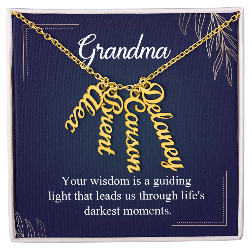 Grandma - Multi Vertical Name Necklace