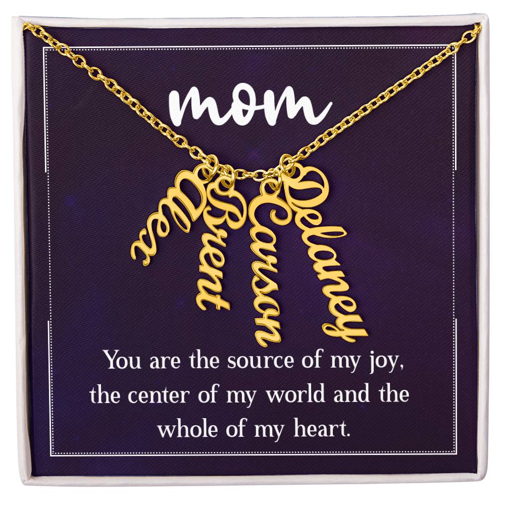 Mom - Multi Vertical Name Necklace