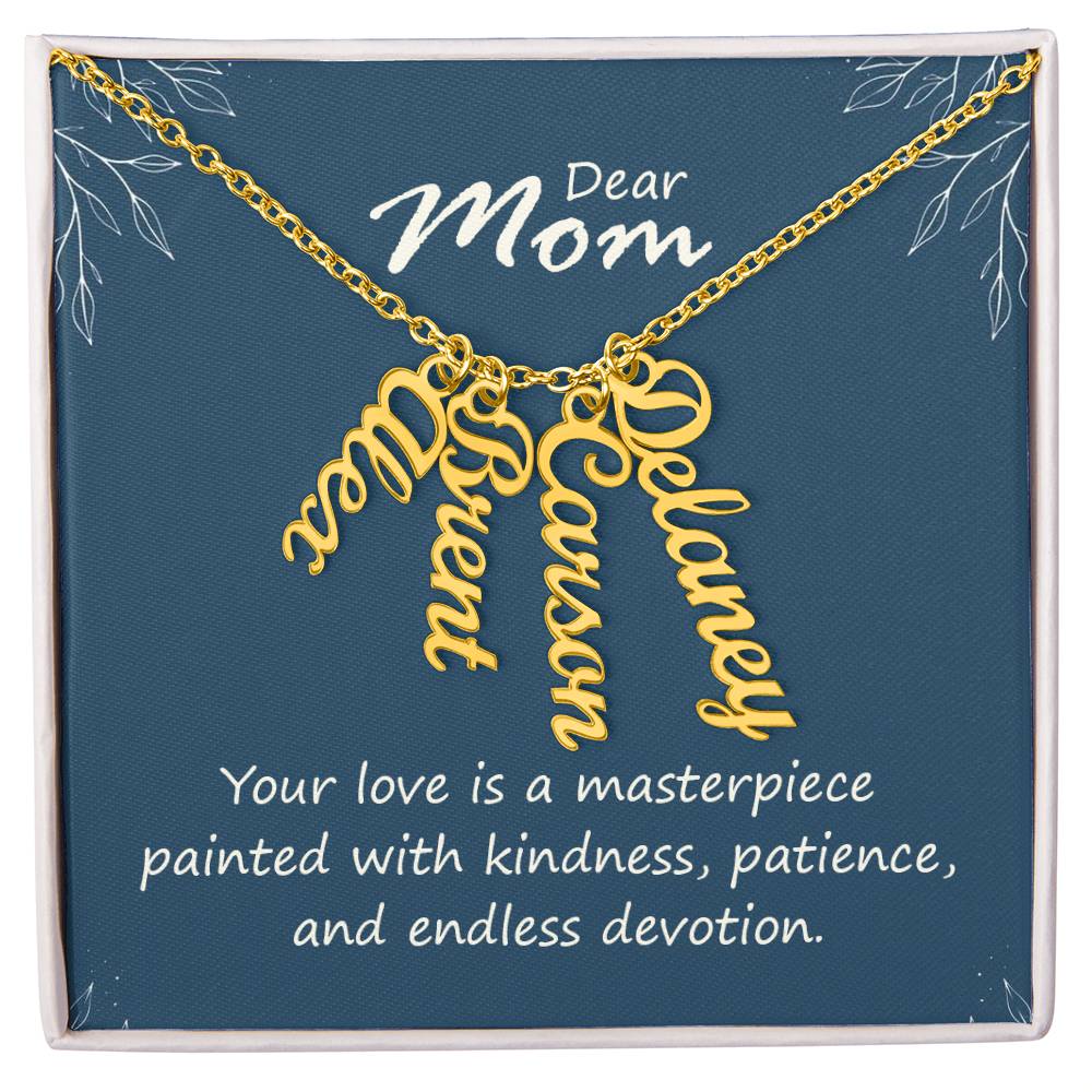 Dear Mom - Multi Vertical Name Necklace