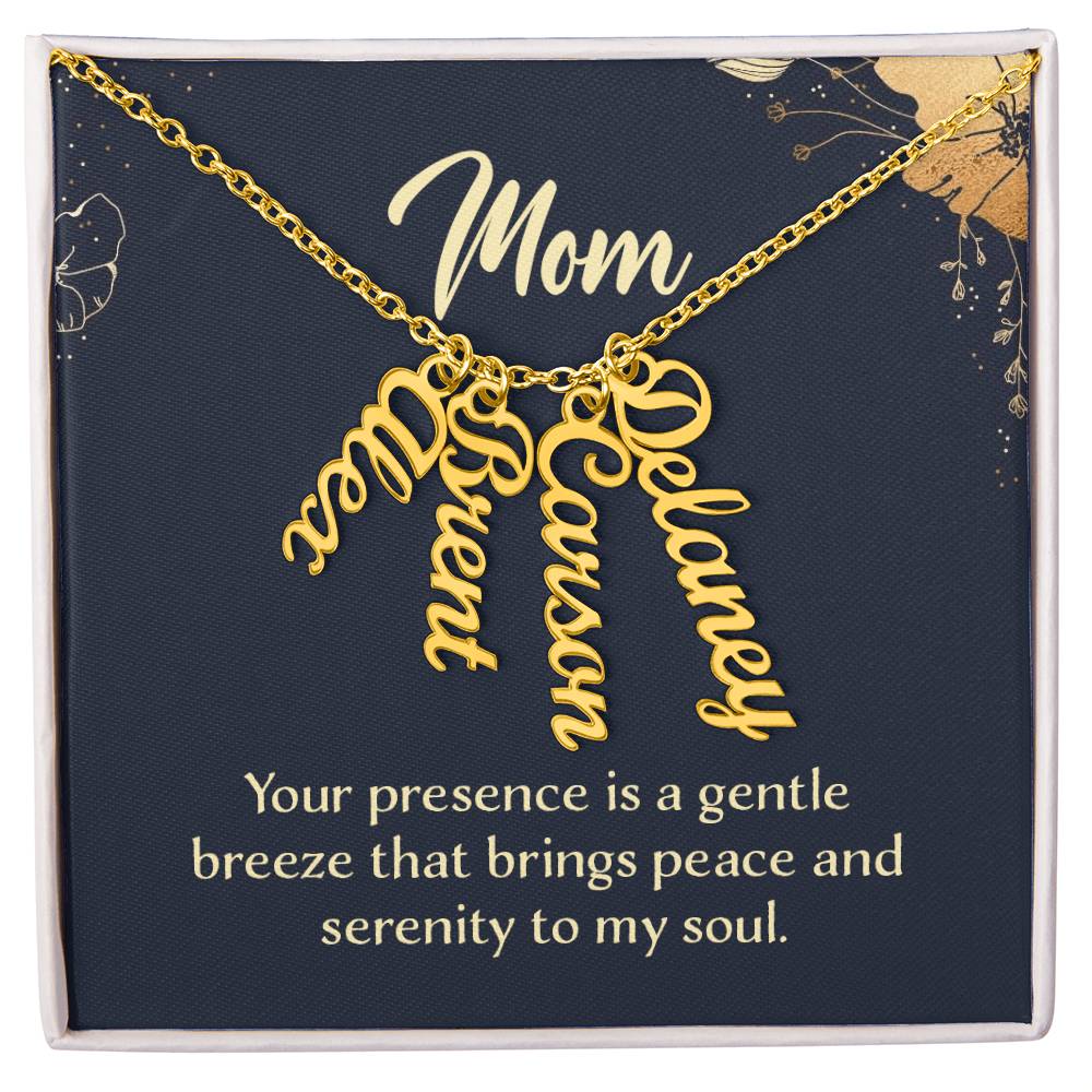 Mom - Multi Vertical Name Necklace