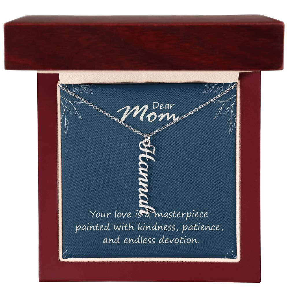 Dear Mom - Multi Vertical Name Necklace