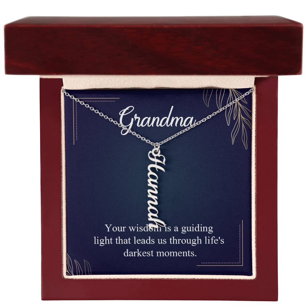 Grandma - Multi Vertical Name Necklace