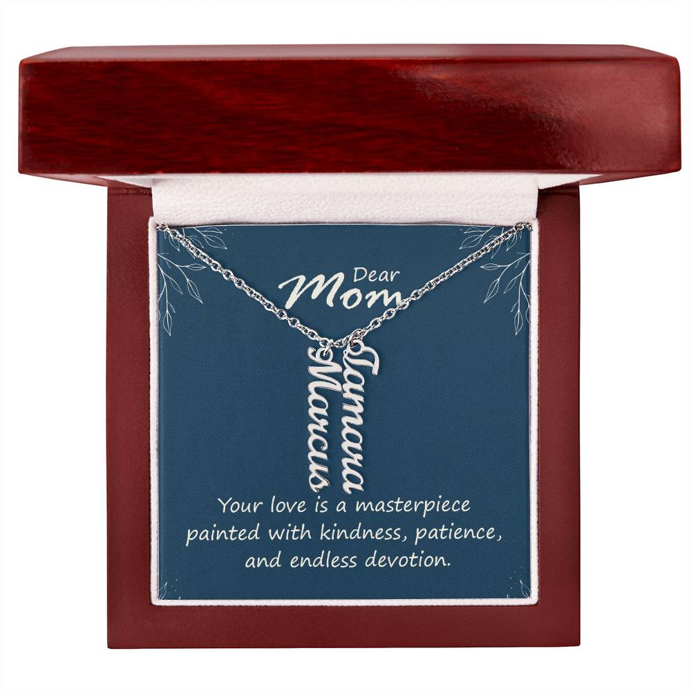 Dear Mom - Multi Vertical Name Necklace