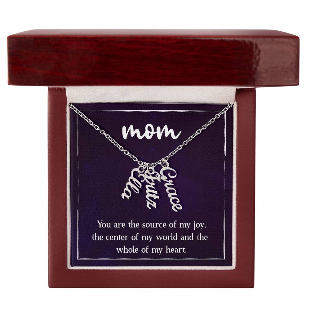 Mom - Multi Vertical Name Necklace