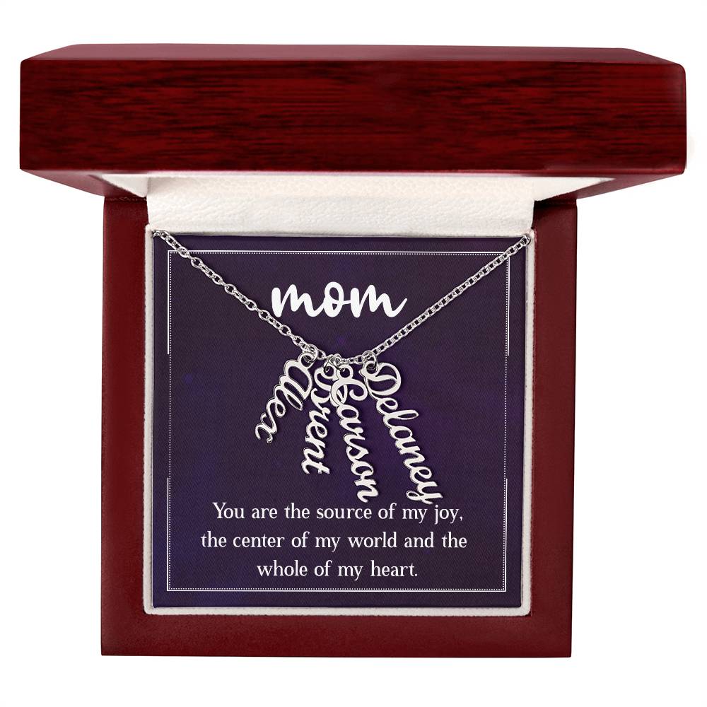 Mom - Multi Vertical Name Necklace