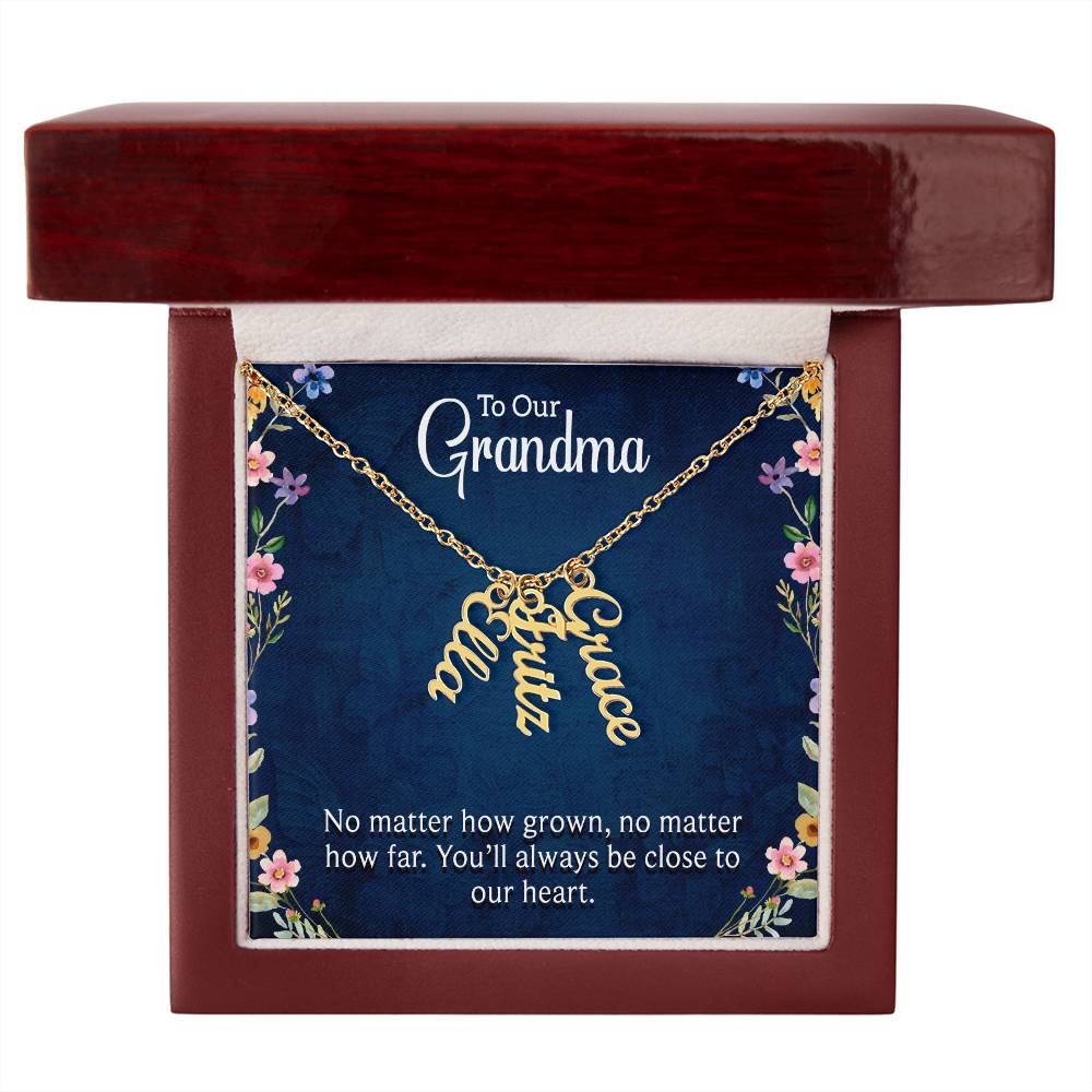 To Our Grandma - Multi Vertical Name Necklace