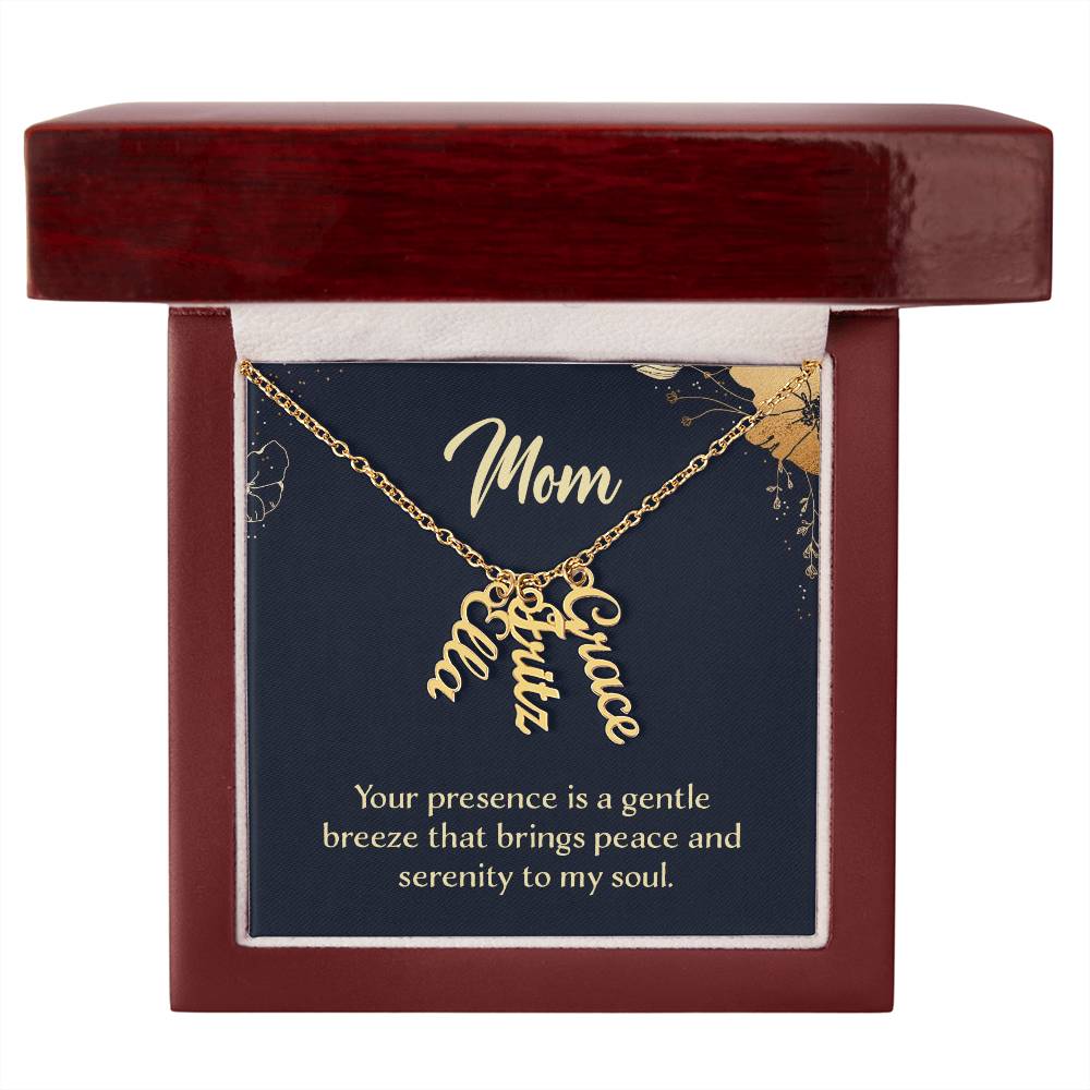 Mom - Multi Vertical Name Necklace