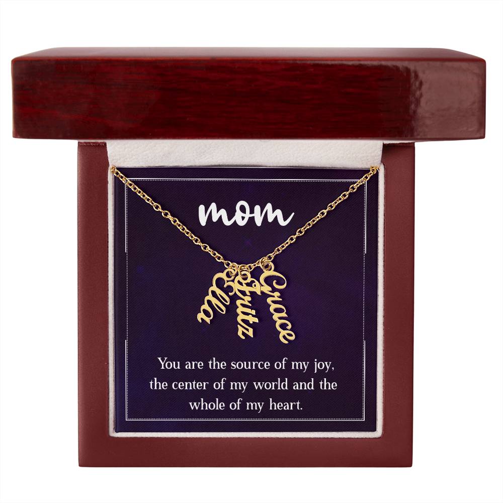 Mom - Multi Vertical Name Necklace