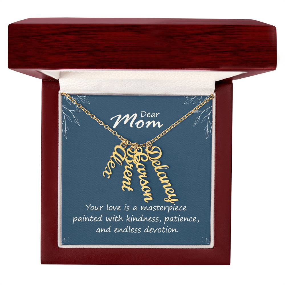 Dear Mom - Multi Vertical Name Necklace