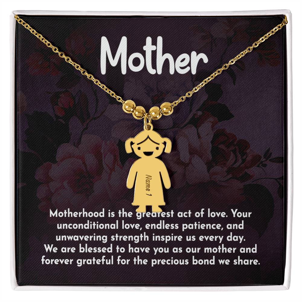 Mother - Engraved Kid Charm Necklace