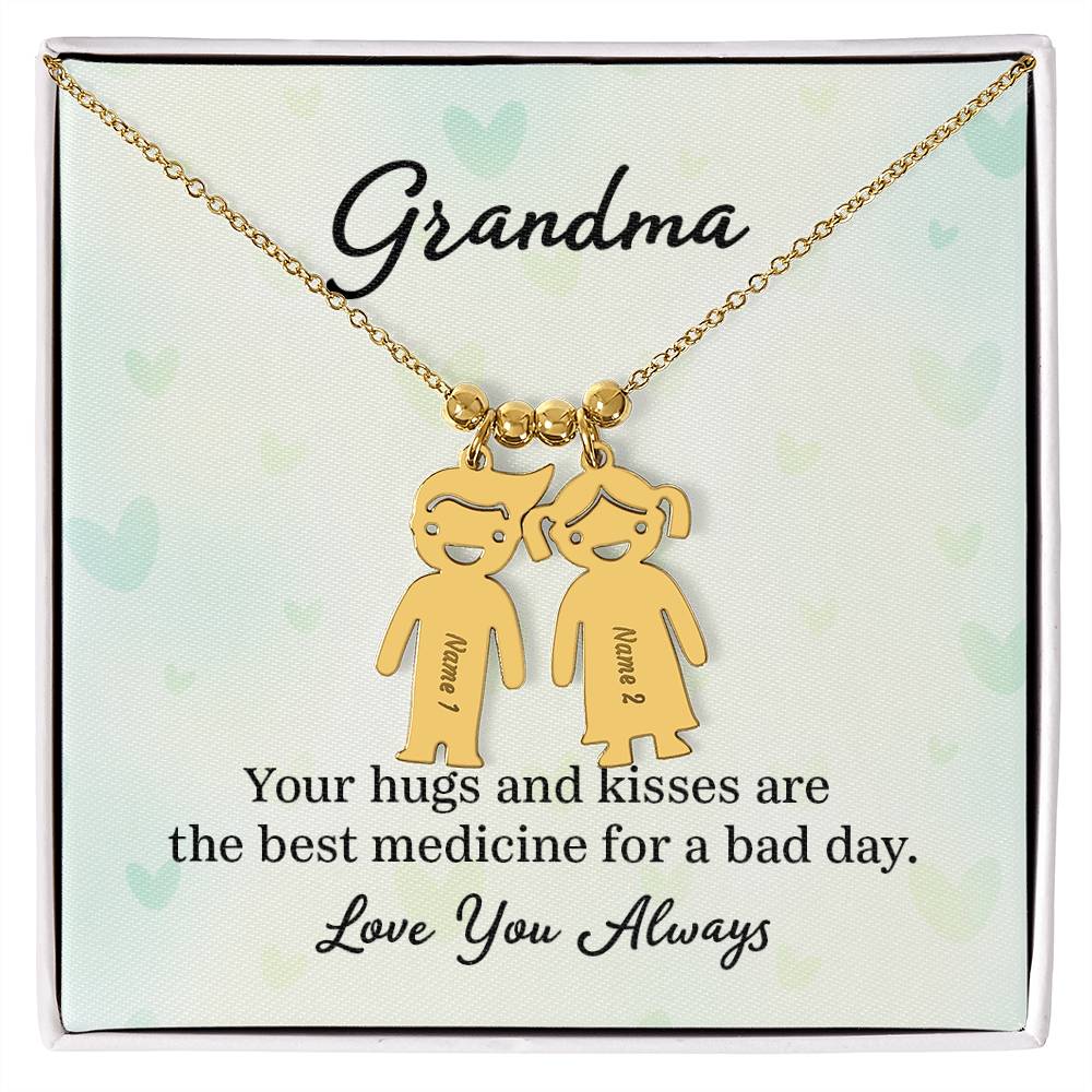 Grandma - Engraved Kid Charm Necklace