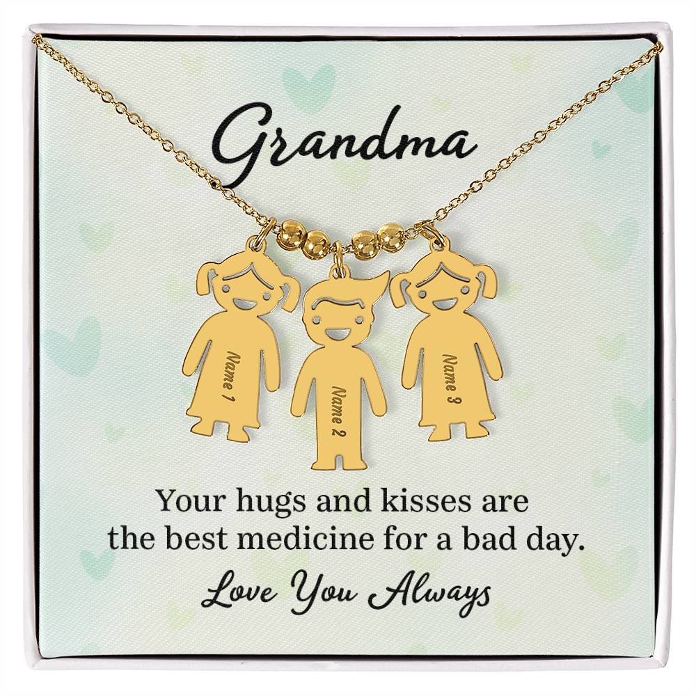 Grandma - Engraved Kid Charm Necklace