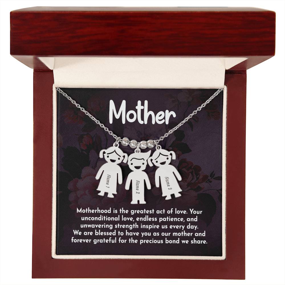 Mother - Engraved Kid Charm Necklace