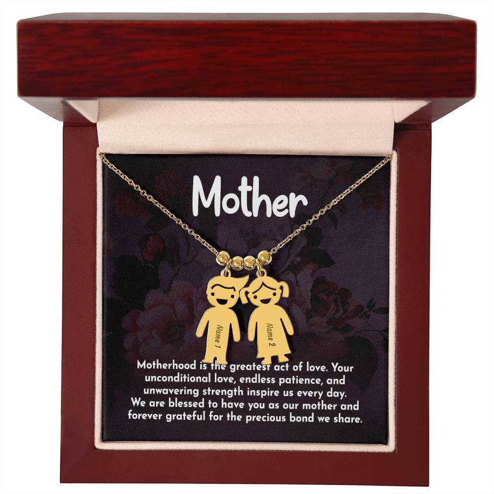 Mother - Engraved Kid Charm Necklace