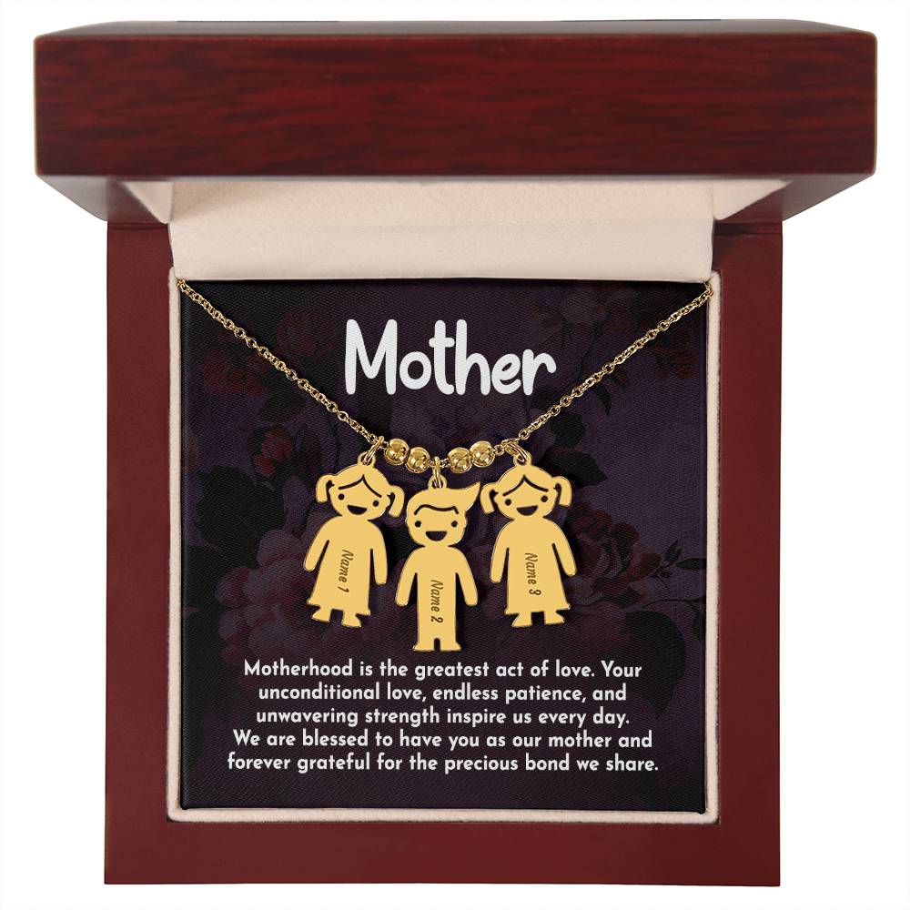 Mother - Engraved Kid Charm Necklace