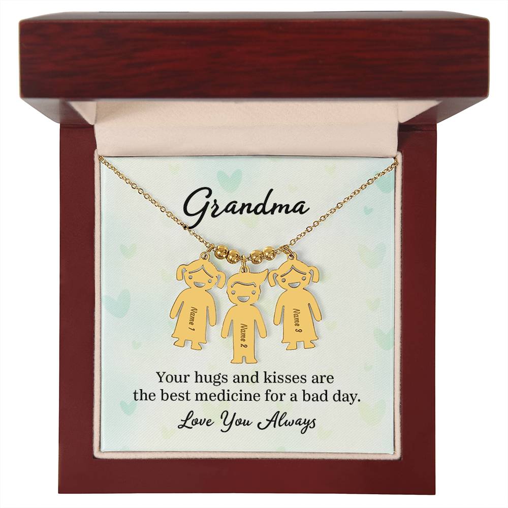 Grandma - Engraved Kid Charm Necklace