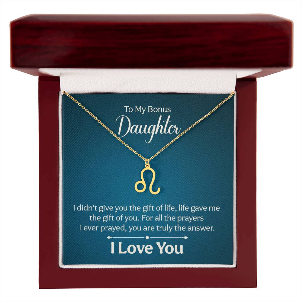 To My Bonus Daughter - Zodiac Symbol Necklace