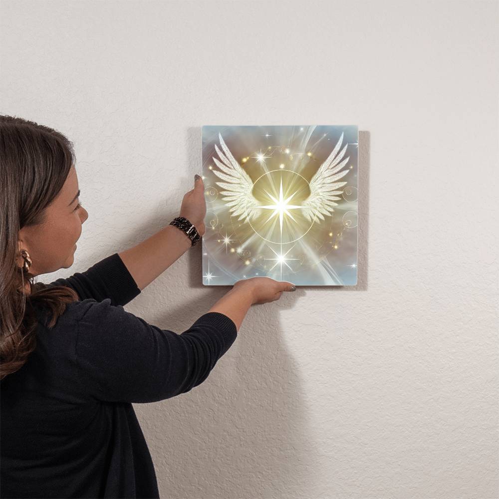 Angelic Celestial Star -  High Gloss Metal Art Print (1:1)