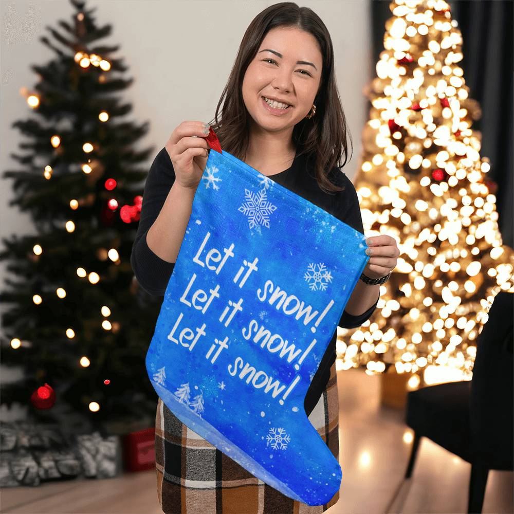 Let It Snow - Giant Holiday Stocking