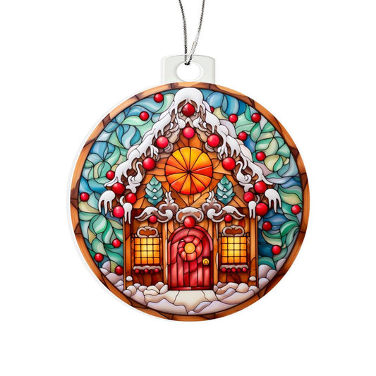 Gingerbread House - Acrylic Christmas Ornament