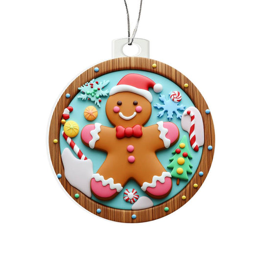 Gingerbread Man - Acrylic Christmas Ornament