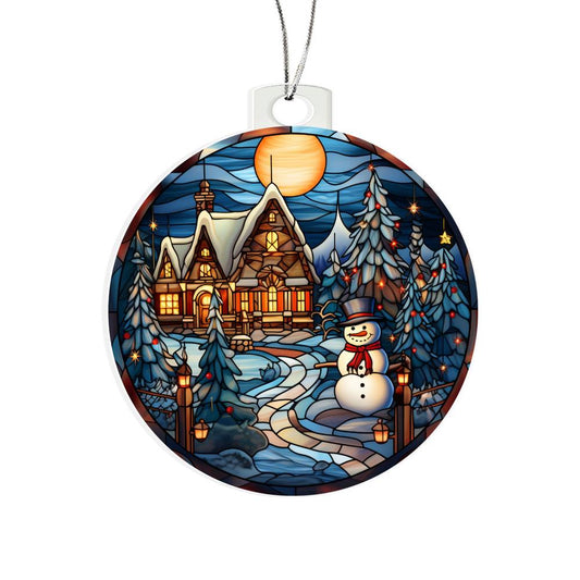 Christmas Full Moon - Acrylic Christmas Ornament