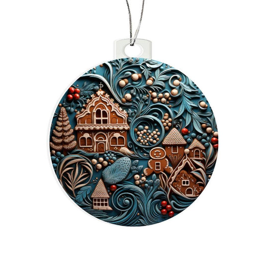 Gingerbread Village - Christmas Acrylic Ornament