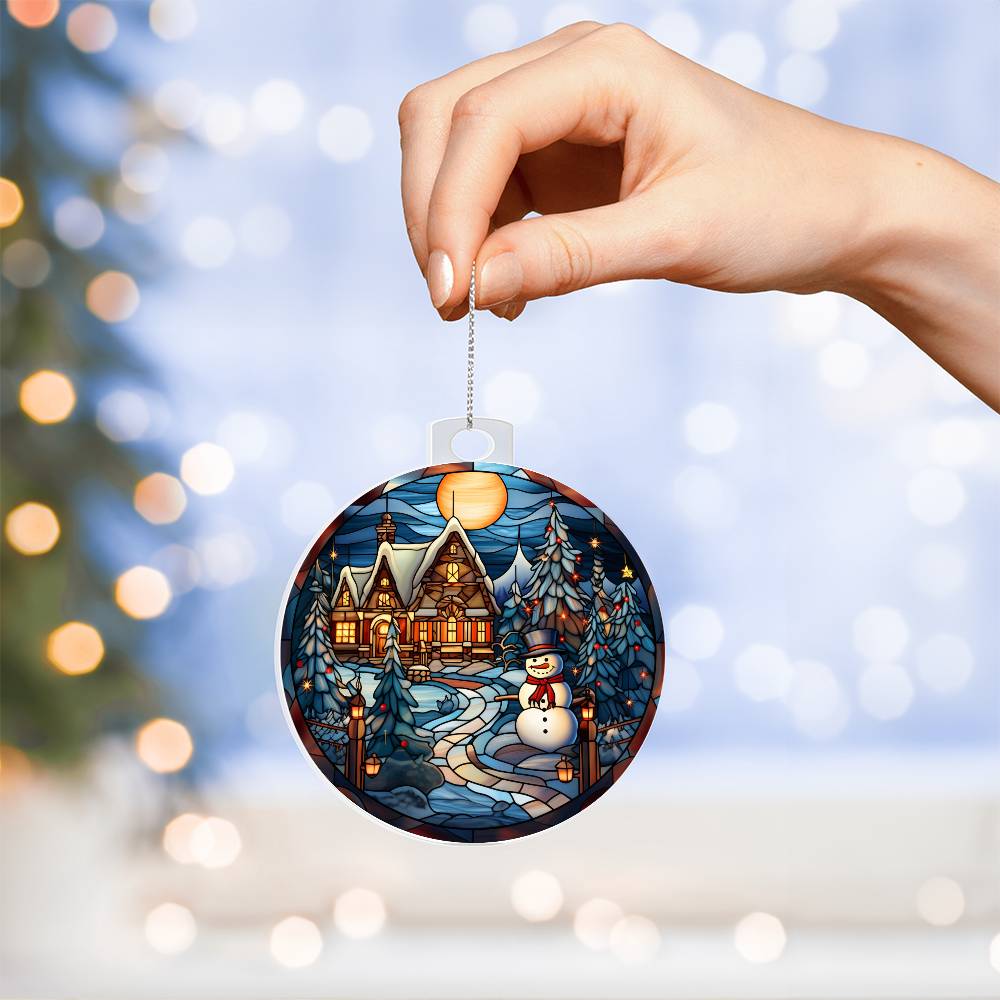 Christmas Full Moon - Acrylic Christmas Ornament