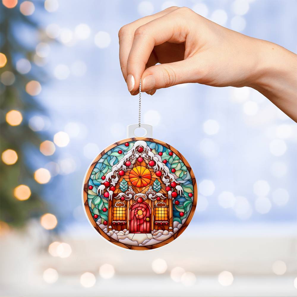 Gingerbread House - Acrylic Christmas Ornament